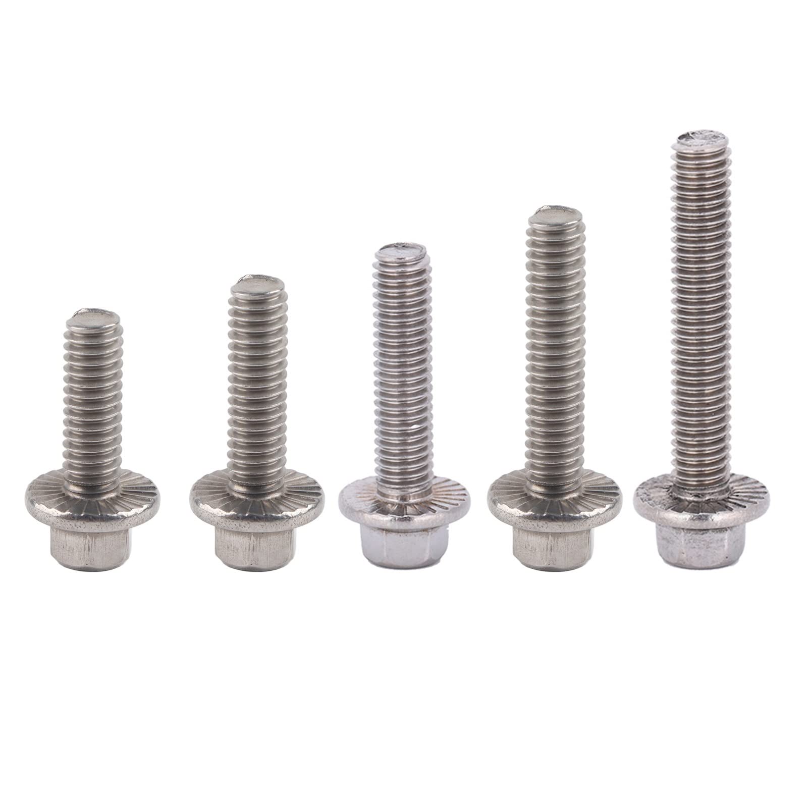 Hardware Fixing Spare Screws 10pcs/Lot M6 tornillos Stainless Steel SS304 Hex Flange Screws Cap Washer Head Bolts Fastener vis tete creuse (Length : 16mm)