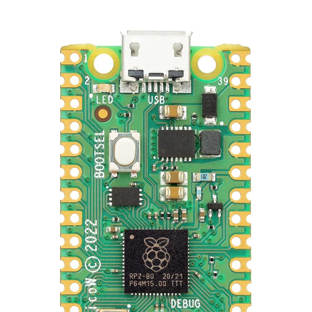 GeeekPi 3PCS Raspberry Pi Pico W with Pin-Headers,- Raspberry Pi RP2040 Chip, Wi-Fi Wireless Connectivity