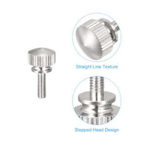 uxcell Knurled Thumb Screws, M3x10mm Brass Shoulder Bolts Grip Knobs Fasteners, Nickel Plated 2Pcs