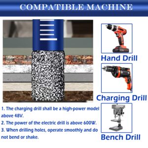 Larouoba 10Pcs 5mm Dry Diamond Drill Bits Set, 3/16 Blue Diamond Core Drill Bits for Tile Ceramic Marble Porcelain Stone Glass(not for Wood)