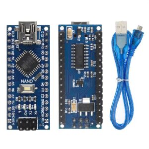 TISEKER Mini Nano V3.0 ATmega328P Microcontroller Board with USB Cable for Arduino