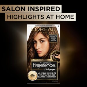 L'Oreal Paris Superior Preference Balayage Kit, Hair Dye for At-Home Highlighting with Pro Toning Mask, Light Brown to Brown, 1 Kit