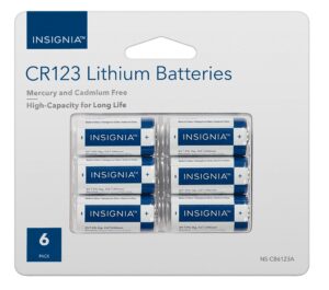 insignia™ cr123 cr123a 3v lithium batteries (6-pack) ns-cb6123a