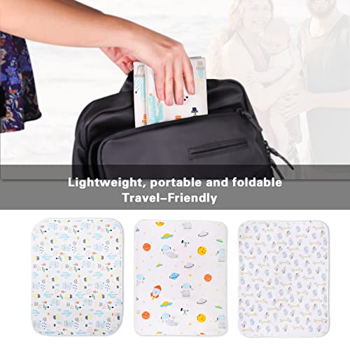 Baby Portable Changing Pad Waterproof Diaper Changing Mat Travel 3 Pack Washable Mattress Pad Reusable Under Pads Changing Pad Liners 22" x 27.5"