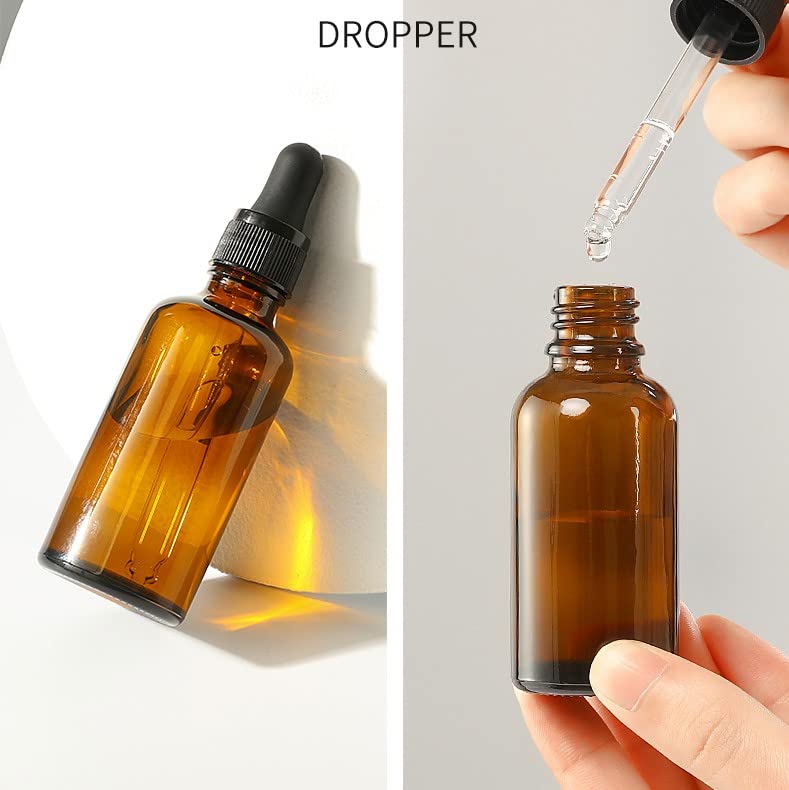 Dropper Bottles Wine Red Glass, for Essential Oil, Eye dropper - Tincture, Leak Proof, Travel, Liquid. 1 oz