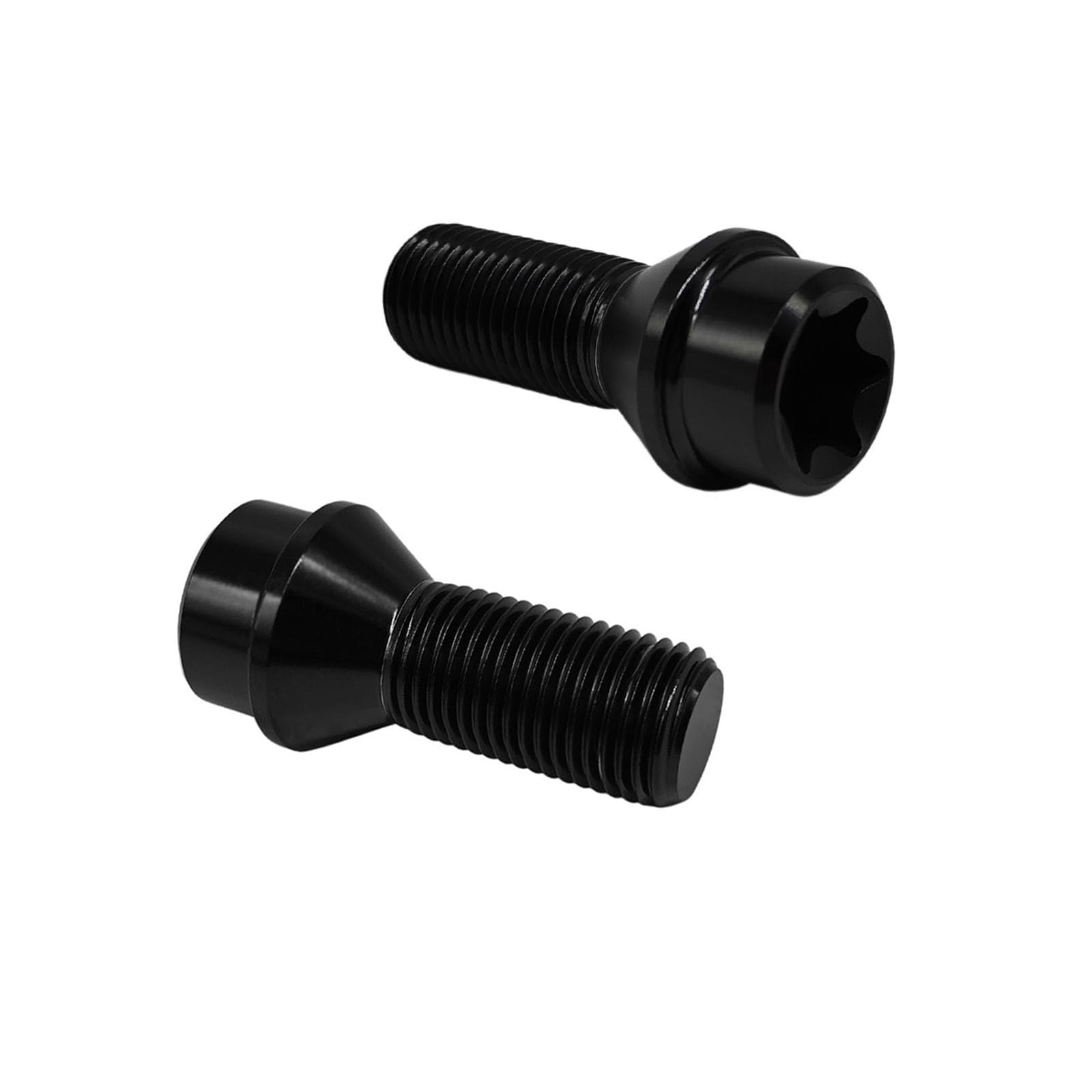 RISON-Titanium Wheel Bolts M14x1.5x28 Titanium Torx Head Lug Bolts 28mm Shank 20 Pieces 6AL4V Aerospace Grade Cone Seat Black M14x1.5x28mm Lug Bolts