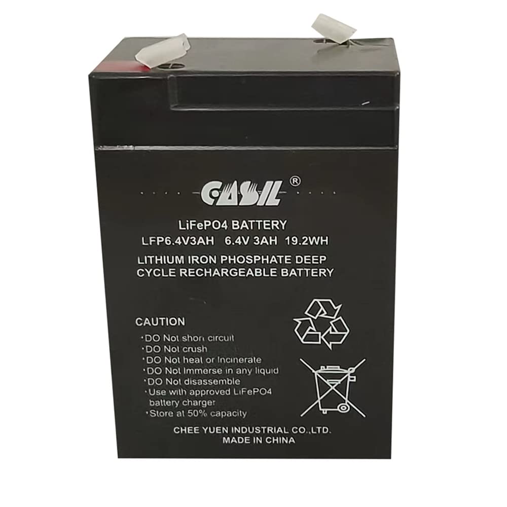 Casil 6v 4ah Rechargeable Lithium Iron Phosphate Battery for Power Wheels Ride on Toys