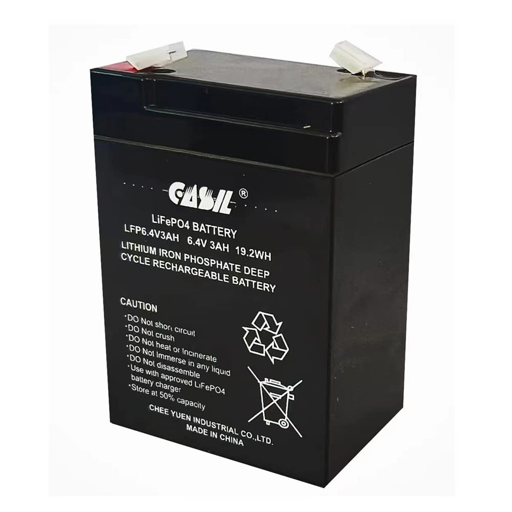 Casil 6v 4ah Rechargeable Lithium Iron Phosphate Battery for Power Wheels Ride on Toys