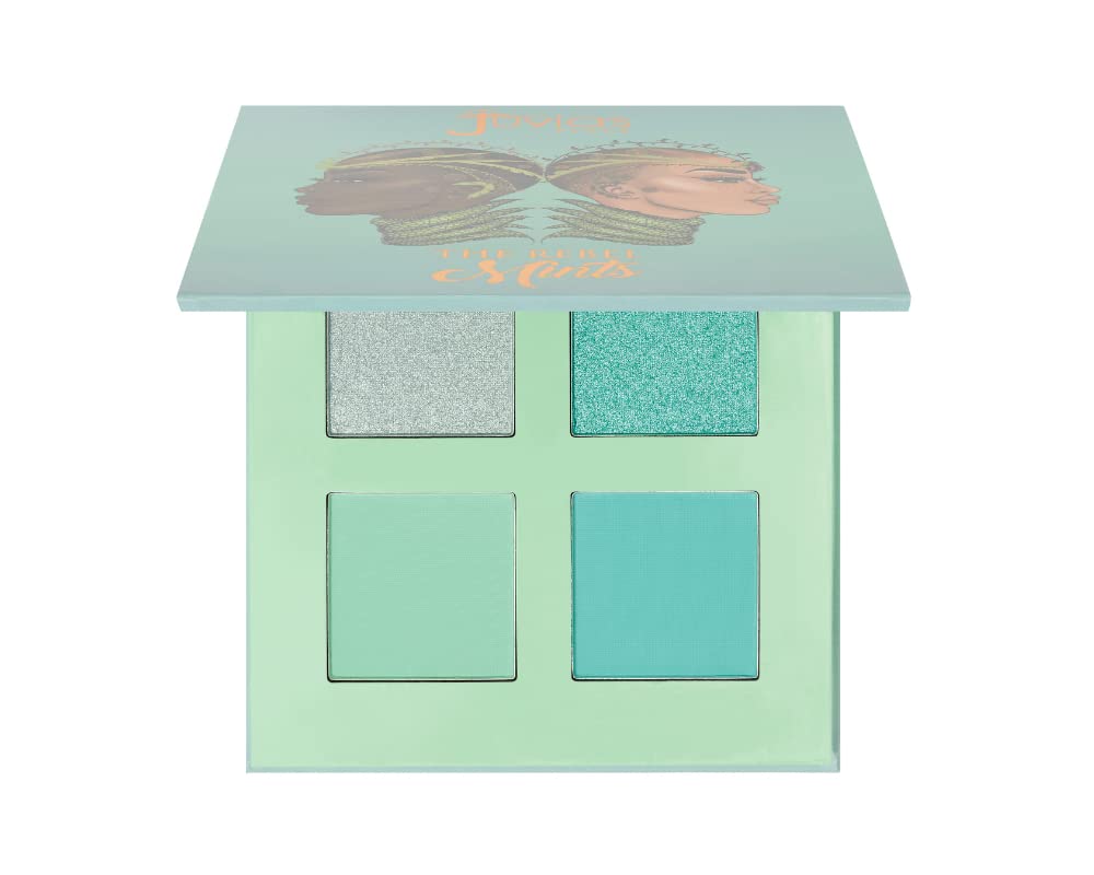 Juvia's Place Rebel Quad Mint Eyeshadow Palette - Shades of 4, Professional Eye Makeup, Pigmented Eyeshadow Palette, Makeup Palette for Eye Color & Shine, Pressed Eyeshadow Cosmetics