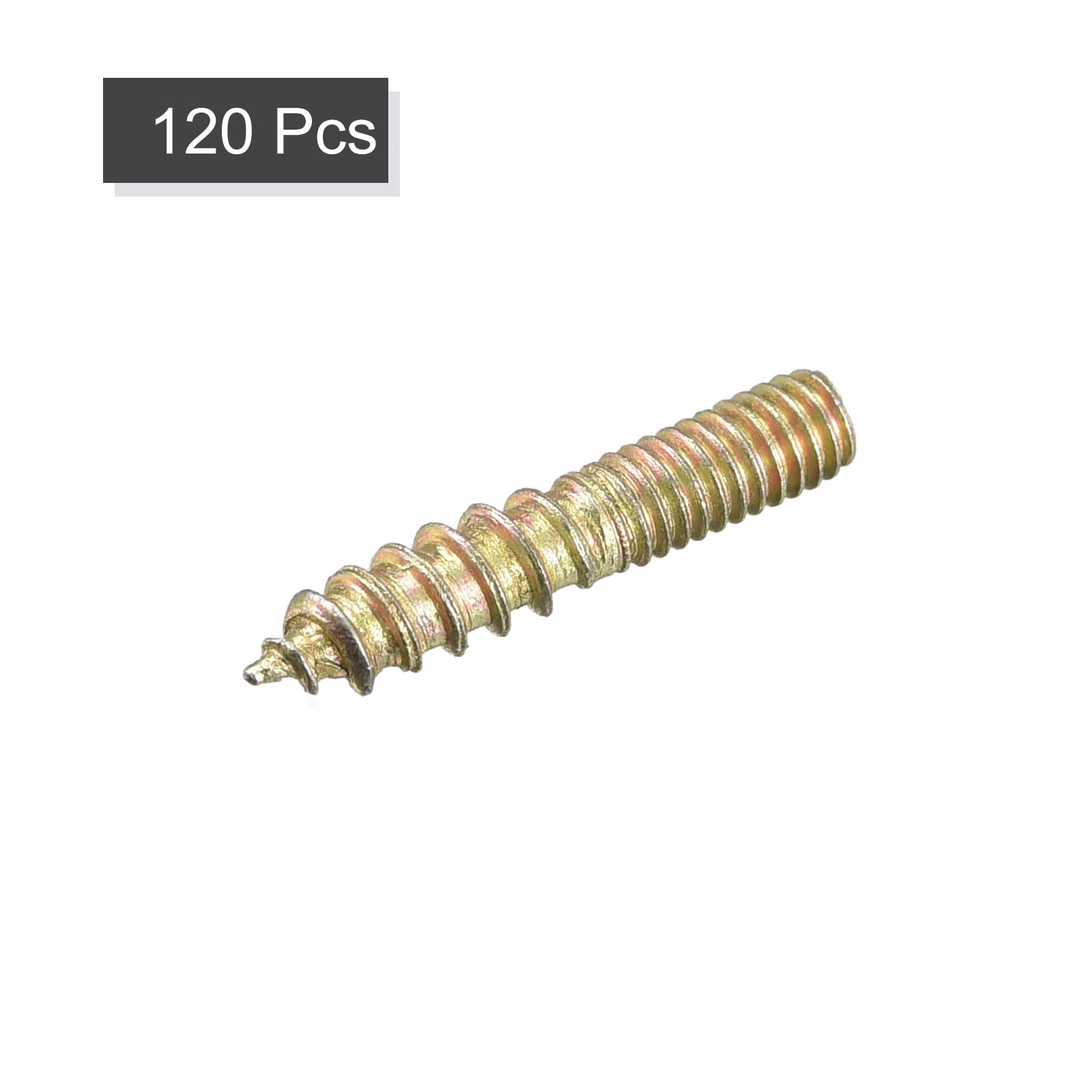 uxcell M4x20mm Hanger Bolts, 120pcs Double Ended Thread Dowel Screws for Wood Furniture Connecting