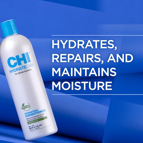 CHI HydrateCare Hydrating Conditioner, Balances Hair Moisture and Protects Against Damage and Hair Breakage, Sulfate, Paraben, & Cruelty-Free, 25 Oz