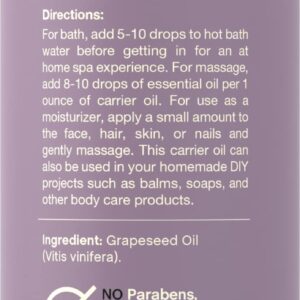 Horbäach Grapeseed | 4 fl oz | Moisturizing Oil for Face, Hair, Skin and Nails | Free of Parabens, SLS, & Fragrances | Coera