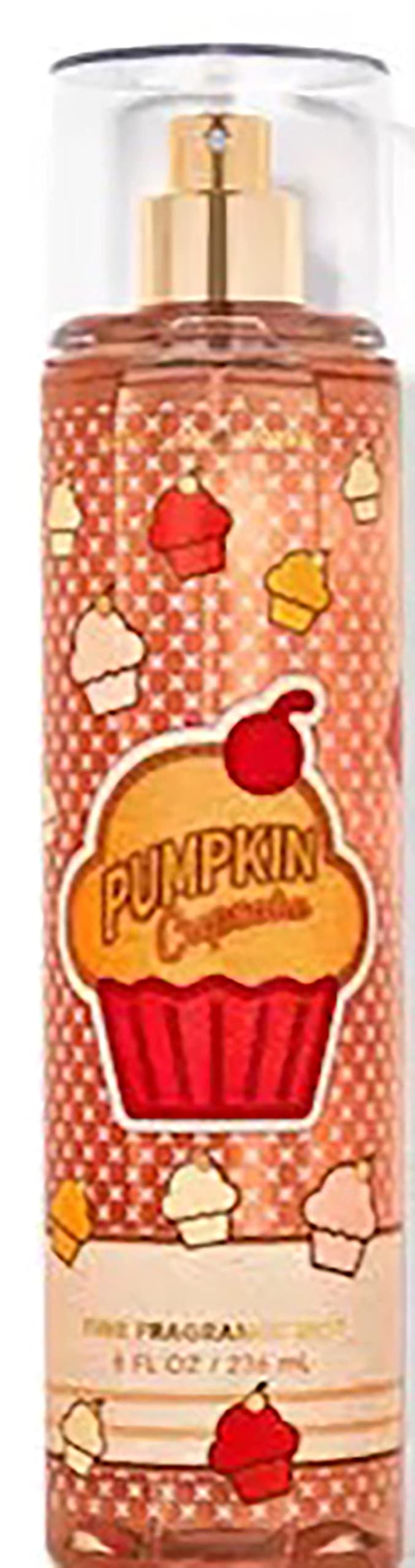 Bath & Body Works Pumpkin Cupcake Fine Body Fragrance Mist 8 Fluid Ounce (Pumpkin Cupcake), 8 Fl Oz (Pack of 1)