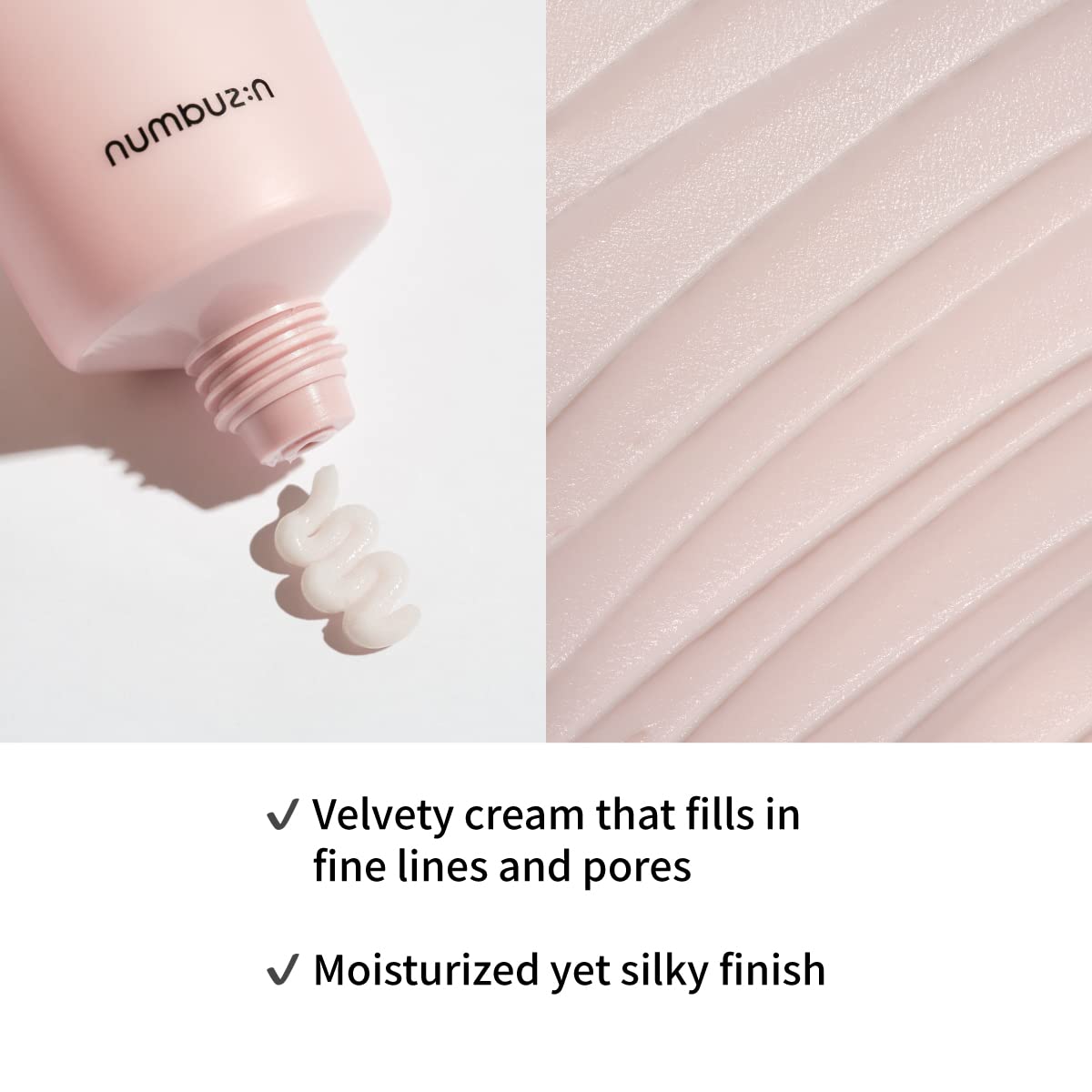 numbuzin No.3 Velvet Beauty Cream | Hydration, Textured Skin, Poreless, Smooth Skin, Makeup Prep, Primer, Niacinamide | Korean Skincare | 2.02 fl. oz.