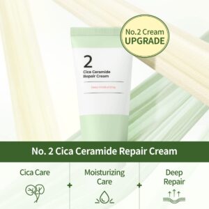 numbuzin No.2 Cica Ceramide Repair Cream | Ceramide, Centella Asiatica | Hydrating, Calming, Skin Recovery, Strengthen Skin Barrier, Deep Repair | All Skin Types | 2.02 fl. oz.