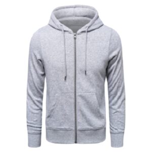 maiyifu-gj men's full zip long sleeve hoodies lightweight slim fit solid color hoodie hooded sweatshirt with kanga pocket (light grey,xx-large)