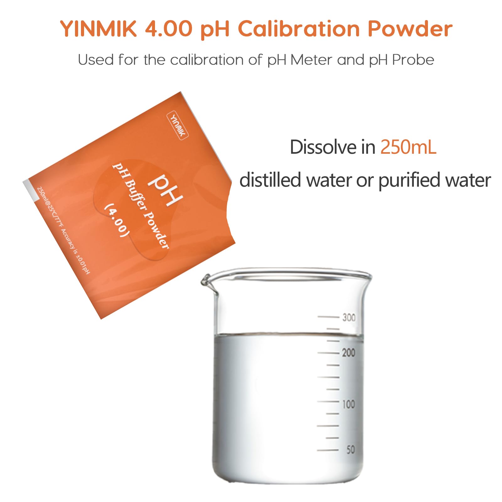 YINMIK 15 Pack PH Calibration Powder, 5 Each for PH 4.00, PH 7.00 and PH 10.01 Calibration Buffer Powder, PH Tester Calibration Packets for PH Meters