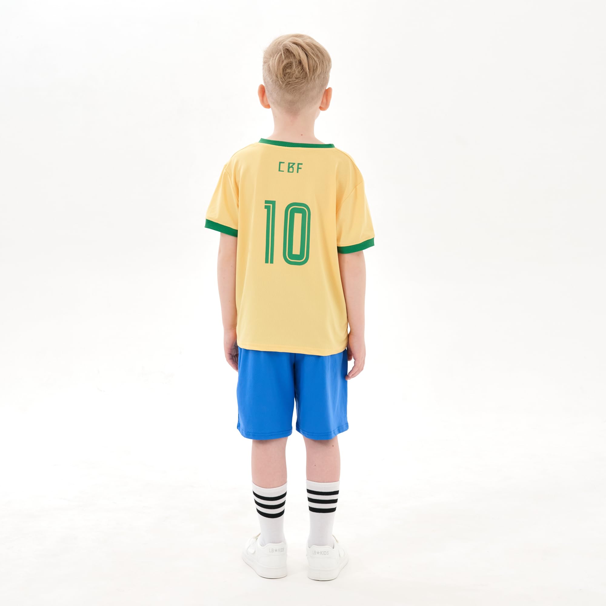 BDONDON Soccer Jerseys for Kids Brasil Soccer Clothes for Boys & Girls Football Training 3-4T Brazil Soccer Outfit (Brazil,4T)