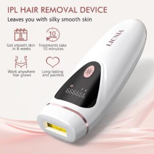 Laser Hair Removal for Women and Men, at-Home IPL Hair Removal Device Upgraded to 999,999 Flashes Painless Permanent Hair Removal, Safe and Long-Lasting Results, Reducing Hair Growth on Body and Face