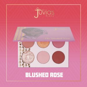 Juvia's Place Palette Blushed Rose - Rosy, Pinks, Rose-Gold, Shades of 6, Professional Eye Makeup, Pigmented Makeup Palette