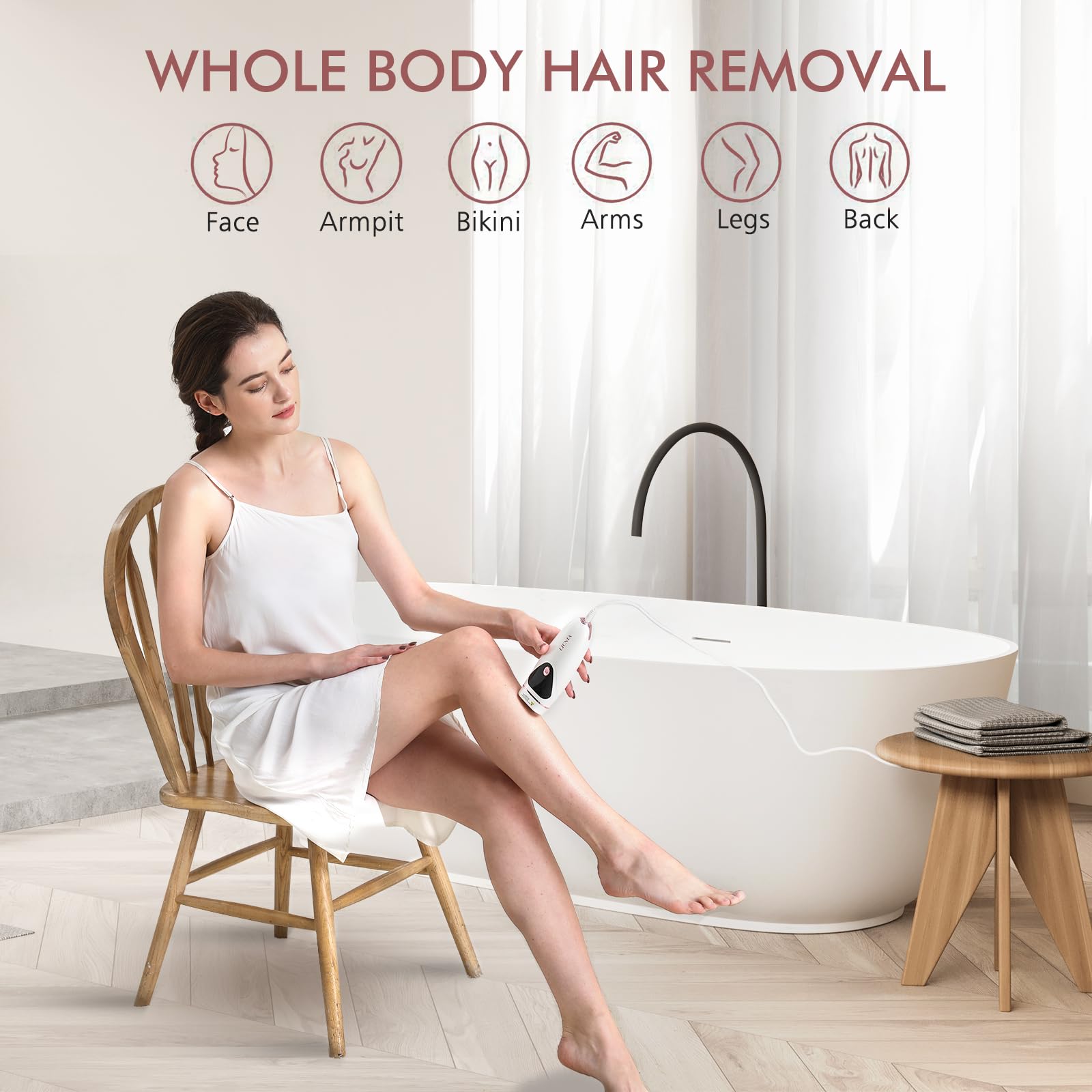 Laser Hair Removal for Women and Men, at-Home IPL Hair Removal Device Upgraded to 999,999 Flashes Painless Permanent Hair Removal, Safe and Long-Lasting Results, Reducing Hair Growth on Body and Face