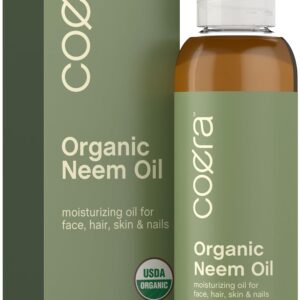 Coera Neem Oil | 4 fl oz | Certified Organic | Moisturizing Oil for Face, Hair, Skin, & Nails | Free of Parabens, SLS, & Fragrances