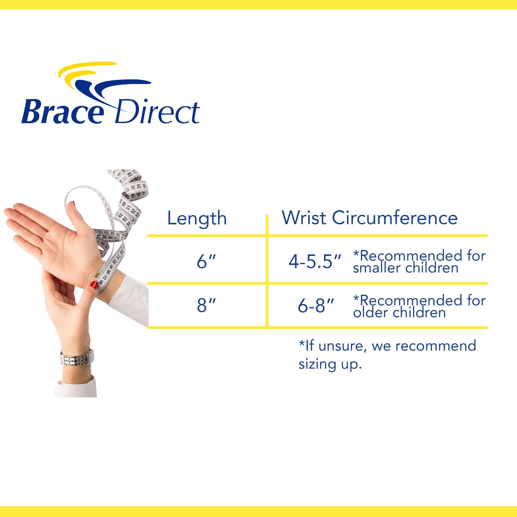 Brace Direct Pediatric Kid’s Wrist Brace for Wrist Pain, Carpal Tunnel, Sprains & Strains, Tendonitis, & DeQuervain’s- Left or Right Wrist