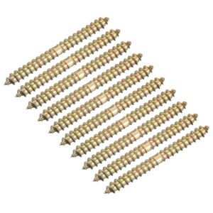 uxcell 4x38mm hanger bolts, 24pcs double ended self-tapping thread wood to wood dowel screws for wood connecting