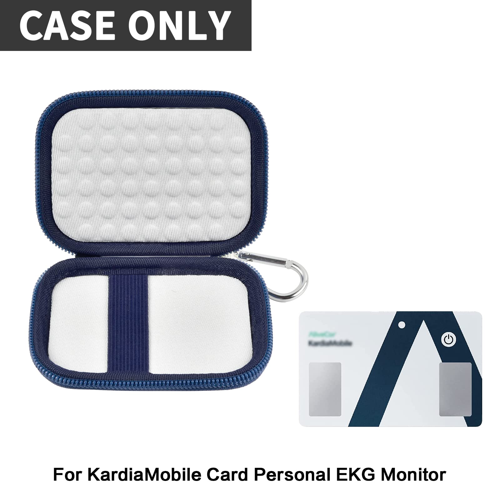 Case Compatible with KardiaMobile Card Personal EKG Monitor. Portable Heart Rate Monitor Card Storage Carrying Bag, Travel Protective Holder Organizer for ECG Monitor Card (Box Only) -White