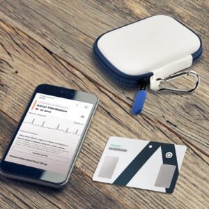 Case Compatible with KardiaMobile Card Personal EKG Monitor. Portable Heart Rate Monitor Card Storage Carrying Bag, Travel Protective Holder Organizer for ECG Monitor Card (Box Only) -White