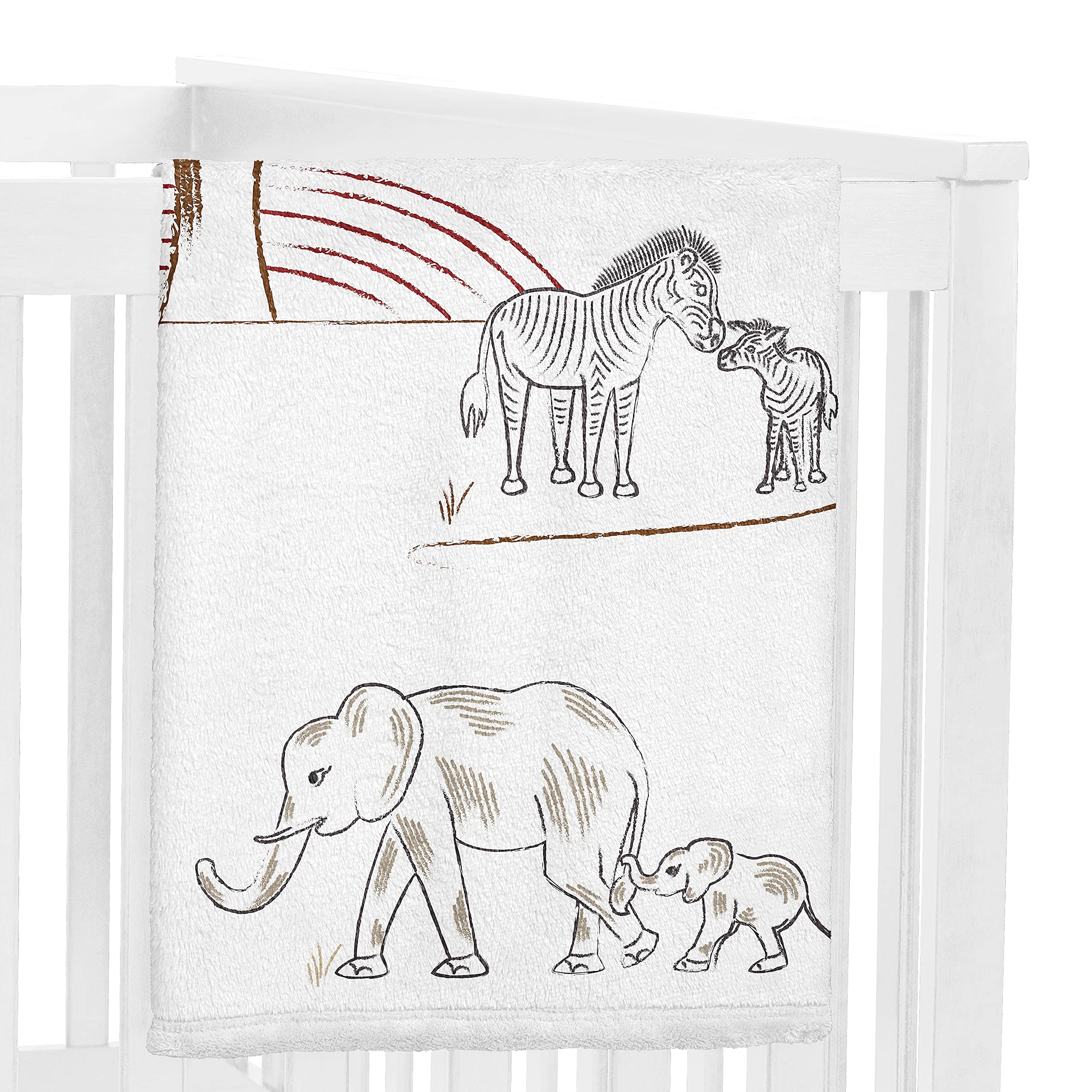 Sweet Jojo Designs Jungle Safari Animals Boy Girl Milestone Blanket Monthly Newborn First Year Growth Mat Baby Shower Memory Gift Picture Taupe Black White Gender Neutral Elephant Wildlife Adventure