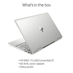 HP Envy x360 2-in-1 15.6" FHD Touchscreen Laptop, Intel Core i5-1135G7, 32GB RAM, 2TB PCIe SSD, Full-Size Keyboard, Iris Xe Graphics, HD Webcam, Win 11 Pro, Silver, 32GB USB Card