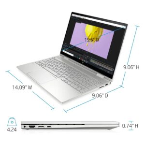 HP Envy x360 2-in-1 15.6" FHD Touchscreen Laptop, Intel Core i5-1135G7, 32GB RAM, 2TB PCIe SSD, Full-Size Keyboard, Iris Xe Graphics, HD Webcam, Win 11 Pro, Silver, 32GB USB Card