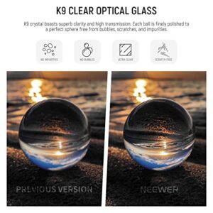 NEEWER K9 Crystal Ball for Lens, 3 Packs Glass Balls for Photo Effects with Stand, Pouch & Box, Photography Accessories Prop and Decoration (60mm/2.36", 80mm/3.15", 100mm/3.94")