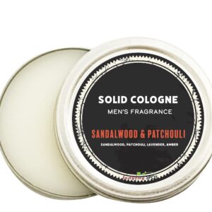 Ladybug Spot Luxurious Rich Classic Long Lasting Masculine Natural Solid Cologne Infused with Essential Oils for Men & Woman 1 OZ Large Size (Sandalwood & Patchouli)