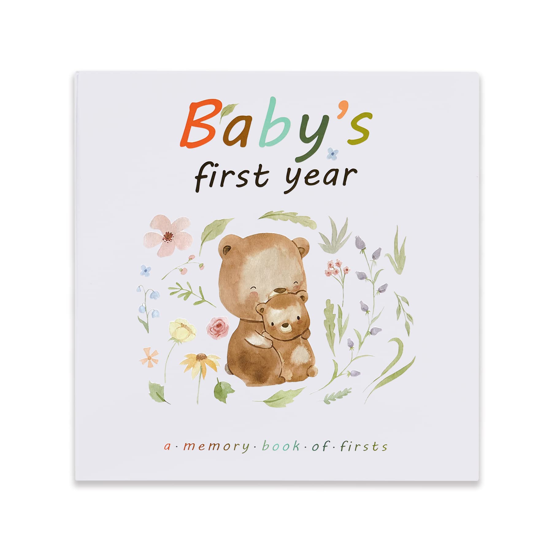 Complete 100 Pages First 5 Years Baby Memory Book and Baby Milestone Book, Easy to Fill Baby Journal From Pregnancy to 5 Years, Hardcover Baby Album and Memory Book, 9.3” x 9.3”