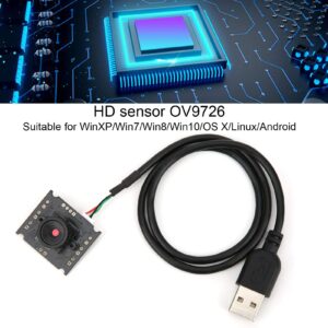 Camera Module HD, 1MP HD Lens 50° Field of View Clearer Picture USB Interface Camera, HD Chip Plug and Play HBV‑W202012HD for WinXP/Win7/Win8/Win10/OS X/Linux/Android