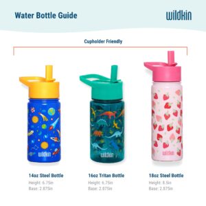 Wildkin Kids 14 oz Reusable BPA-Free Stainless Steel Water Bottle with Leak Proof Lid for Boys & Girls, Insulated, Durable, and Easy to Clean Water Bottles for Toddlers - Mermaids