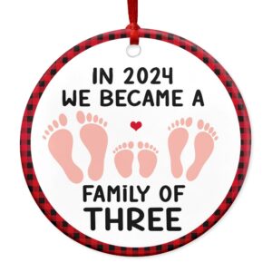 oassie baby first christmas ornament 2024 - christmas baby gifts, newborn baby girl, boy, new parents gifts for couples, first time mom, dad gifts - christmas decorations ceramic ornaments