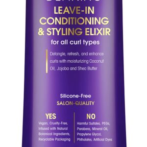 GIOVANNI Curl Habit Curl Defining Leave-In Conditioning & Styling Elixir - For All Curl Types, Vegan, Cruelty Free - 8.5 oz (Pack of 3)