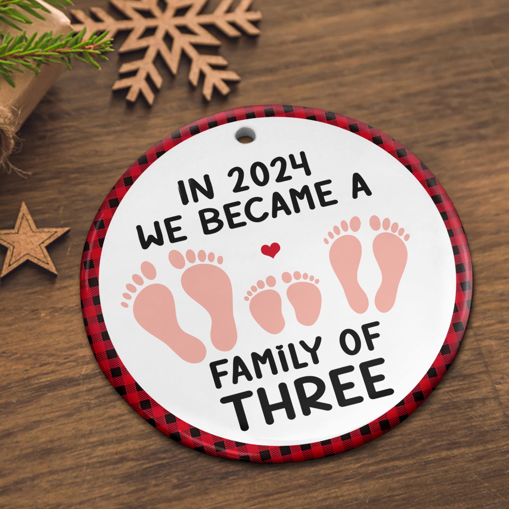 OASSIE Baby First Christmas Ornament 2024 - Christmas Baby Gifts, Newborn Baby Girl, Boy, New Parents Gifts for Couples, First Time Mom, Dad Gifts - Christmas Decorations Ceramic Ornaments