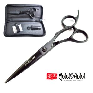 Professional Hair Scissors Salon Shears 6 Inch, Extremely Sharp 440C Blades, DynaCut Razor Sharp Haircutting Shears Hairdressing Scissors with Cleaning Oil and Leather Protection Sleeve