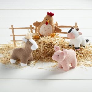 Mud Pie Children's Knit Rattle, Pig