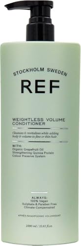 Ref Weightless Volume Conditioner 1000ml Light conditioner with natural extracts specially selected to protect, strengthen and detangle fine or thin hair.…