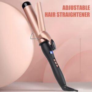 Hair Curling Wand, 1.5Inch Curling Iron, Professional Ceramic Hair Curler Wand, Big Curls with Adjustable Digital Temperature, Dual Voltage, Auto Shut-Off