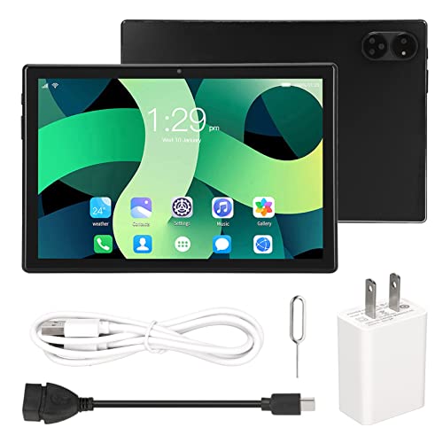 LBEC Tablet, Octa Core CPU Tablet Computer 128GB Expandable Dual WiFi IPS HD Display Double Camera 100240V for Work (US Plug)