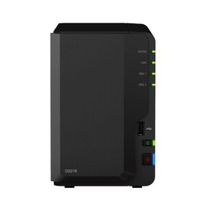 Synology DiskStation DS218 NAS Server with RTD1296 1.4GHz CPU, 2GB Memory, 8TB HDD Storage, 1 x 1GbE LAN Port, DSM Operating System