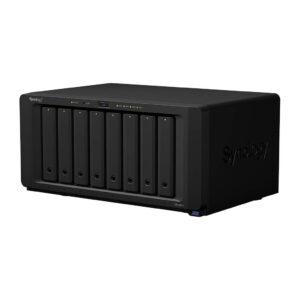 Synology DiskStation DS1821+ NAS Server with Ryzen 2.2GHz CPU, 32GB Memory, 128TB HDD Storage, 1TB M.2 NVMe SSD, 4 x 1GbE LAN Ports, DSM Operating System