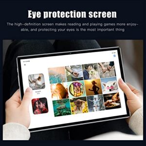 LBEC Tablet, Octa Core CPU Tablet Computer 128GB Expandable Dual WiFi IPS HD Display Double Camera 100240V for Work (US Plug)