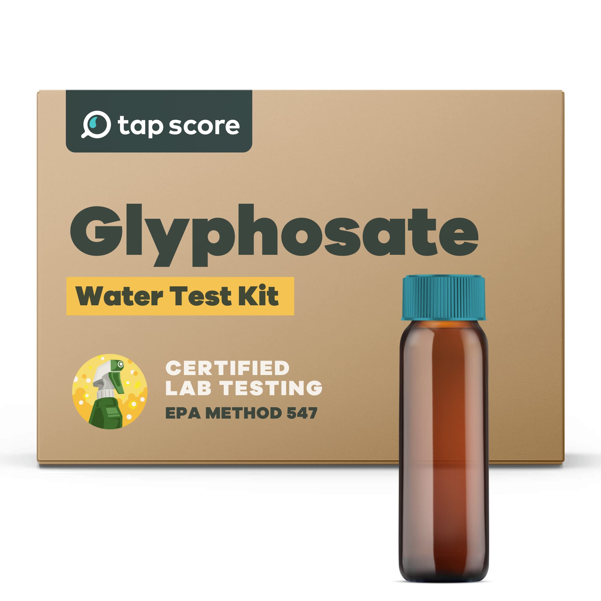 Glyphosate (Roundup) in Water Test Kit | Specialized Tap Score | EPA Certified Drinking Water Labs | Best Water Test 2021-24 | 100% Unbiased